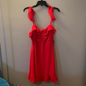 Red Lulu’s Frilly Dress Size Medium